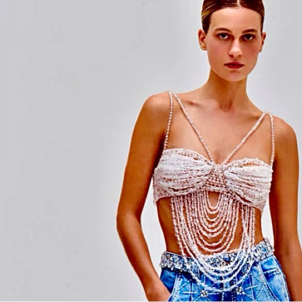 PatBO Hand Beaded Bralette (RUNWAY)